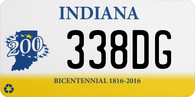 IN license plate 338DG