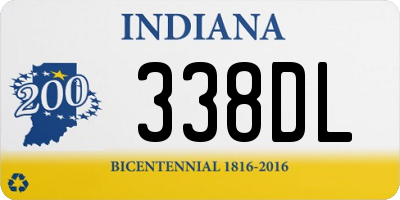 IN license plate 338DL