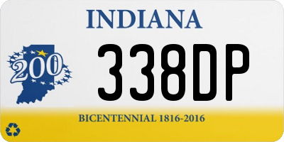 IN license plate 338DP