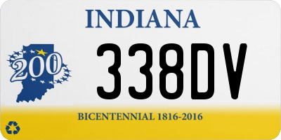 IN license plate 338DV