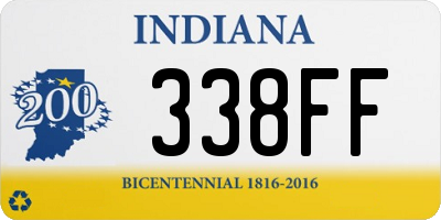 IN license plate 338FF