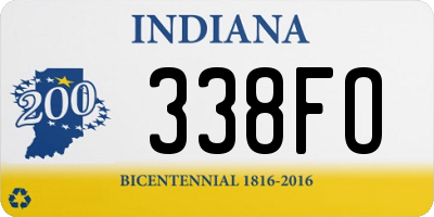 IN license plate 338FO