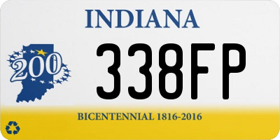 IN license plate 338FP