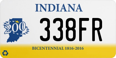 IN license plate 338FR