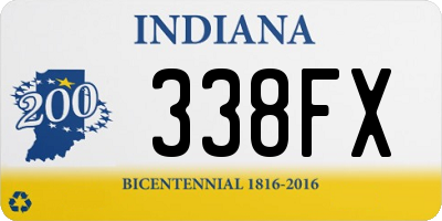 IN license plate 338FX