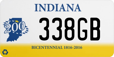 IN license plate 338GB