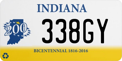 IN license plate 338GY