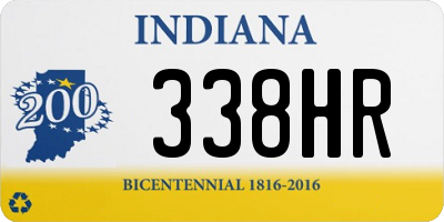 IN license plate 338HR