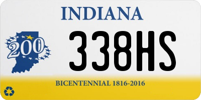 IN license plate 338HS