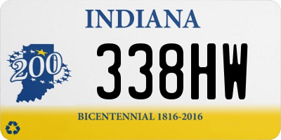 IN license plate 338HW