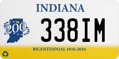 IN license plate 338IM