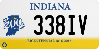 IN license plate 338IV