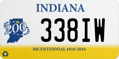 IN license plate 338IW