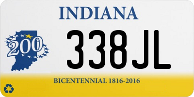 IN license plate 338JL