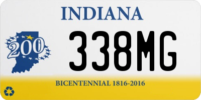 IN license plate 338MG