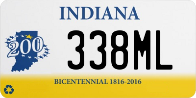 IN license plate 338ML