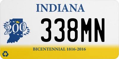 IN license plate 338MN