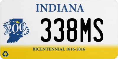 IN license plate 338MS