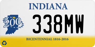 IN license plate 338MW