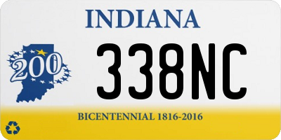 IN license plate 338NC