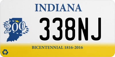 IN license plate 338NJ