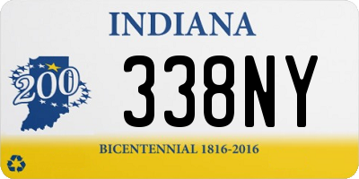 IN license plate 338NY