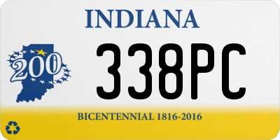 IN license plate 338PC