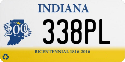 IN license plate 338PL