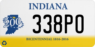 IN license plate 338PO