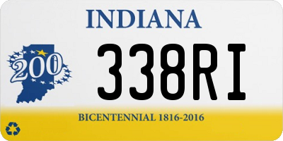 IN license plate 338RI