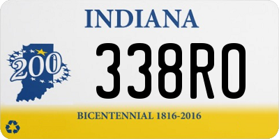 IN license plate 338RO