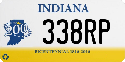 IN license plate 338RP