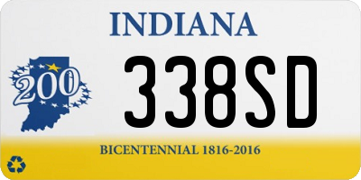 IN license plate 338SD