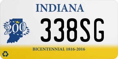 IN license plate 338SG