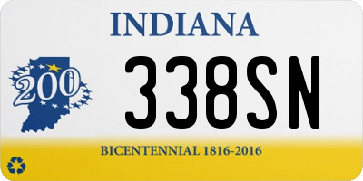 IN license plate 338SN