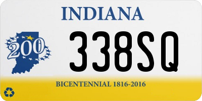 IN license plate 338SQ