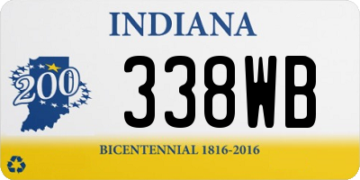 IN license plate 338WB
