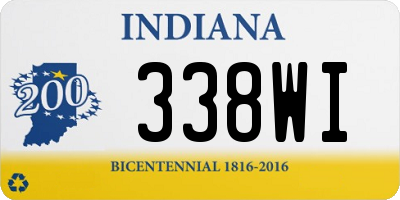 IN license plate 338WI