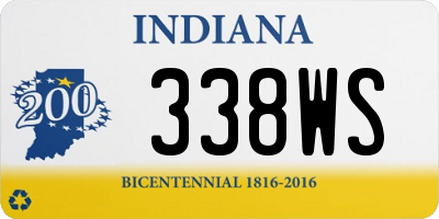 IN license plate 338WS