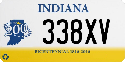 IN license plate 338XV