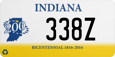 IN license plate 338Z