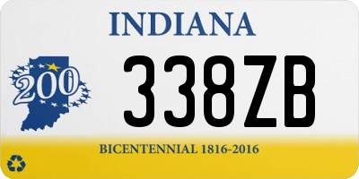 IN license plate 338ZB