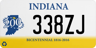 IN license plate 338ZJ