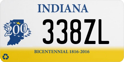 IN license plate 338ZL