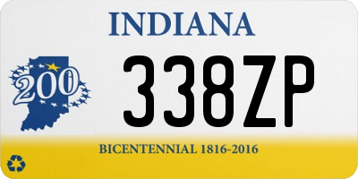 IN license plate 338ZP