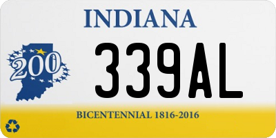 IN license plate 339AL