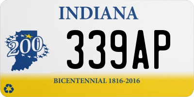 IN license plate 339AP