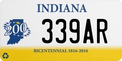 IN license plate 339AR