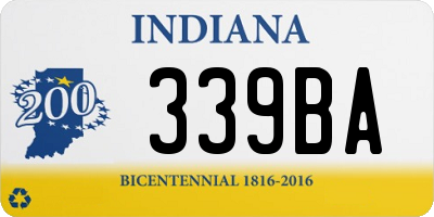 IN license plate 339BA