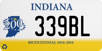 IN license plate 339BL